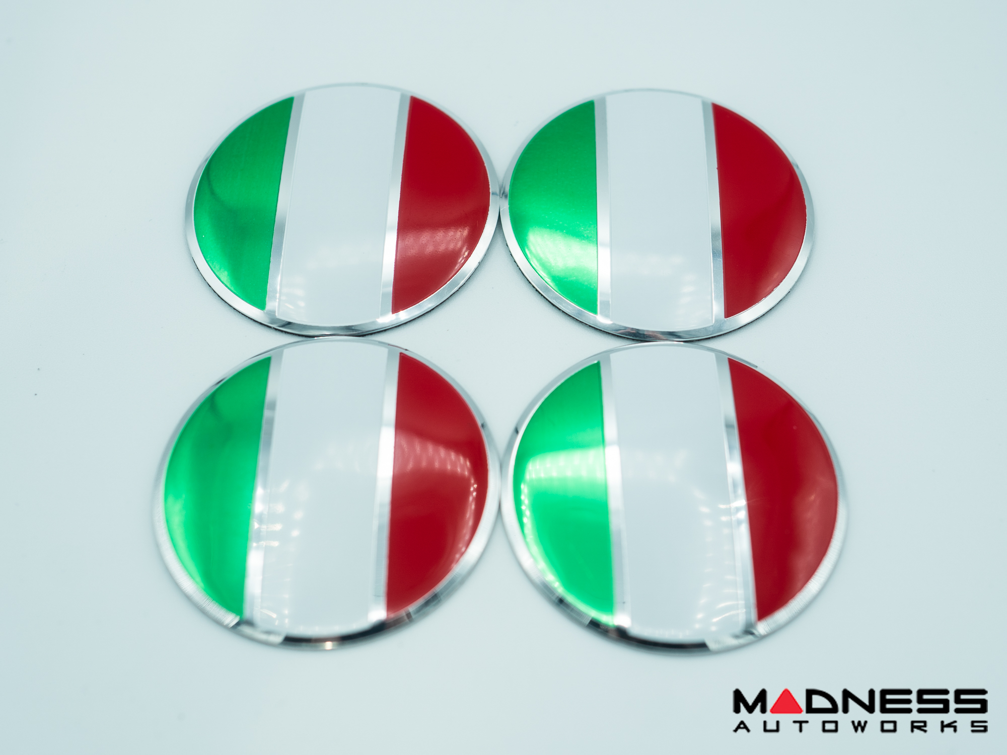 Wheel Center Cap Covers - set of 4 - Italian Flag 